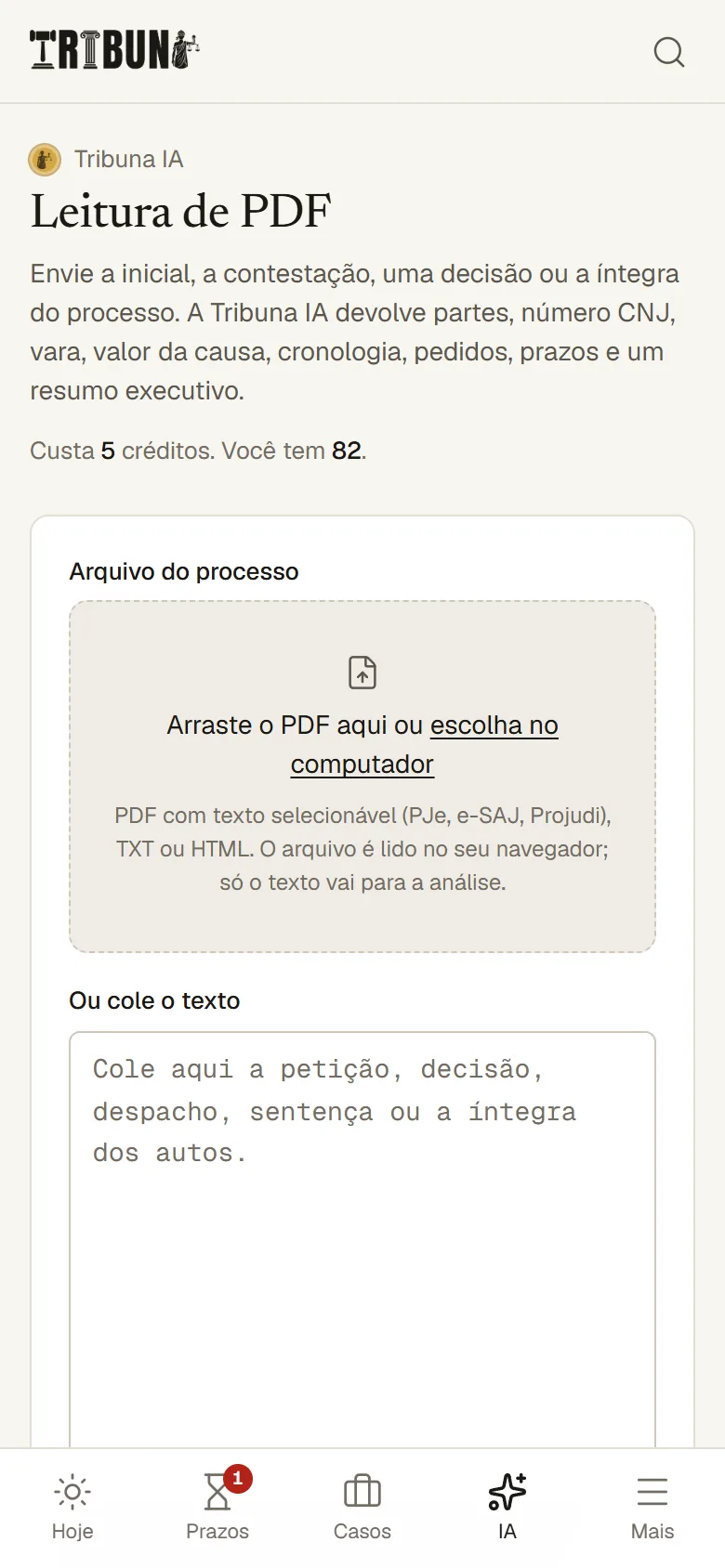 Leitura de PDF no celular